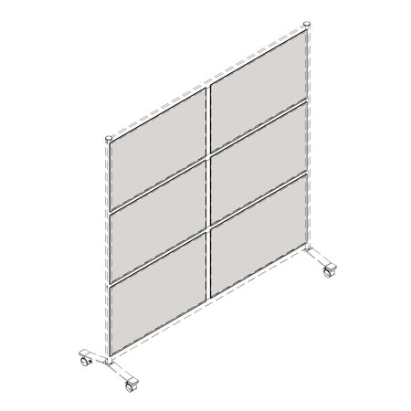 Lorell Adaptable Panel Dividers, Aluminum, Acrylic, White 90279
